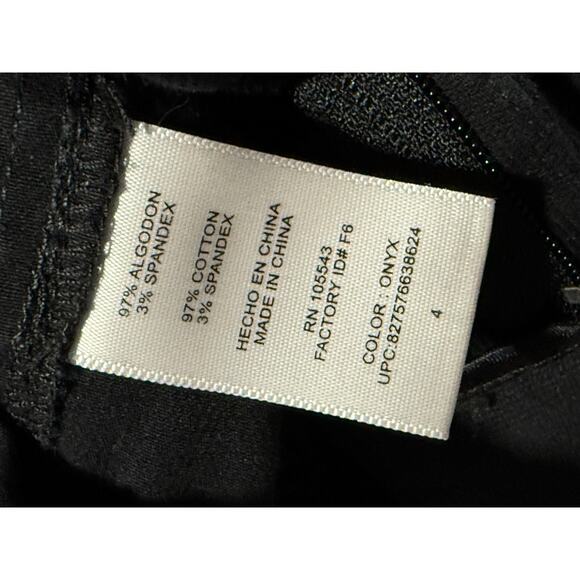 Daisy Fuentes Cropped Dress Pants Stretch Wide Leg Women's Size 4 Onyx Black - Picture 8 of 10